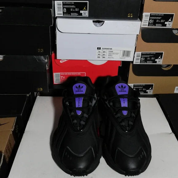 ADIDAS OZTRAL DEEPBLACK/PURPLE WOMEN'S US SIZE 6 BRAND NEW BUT NO BOX - Picture 4 of 12